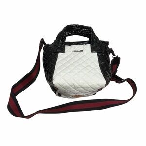 MZ Wallace Small Metro Tote Deluxe Snow & Black Lacquer